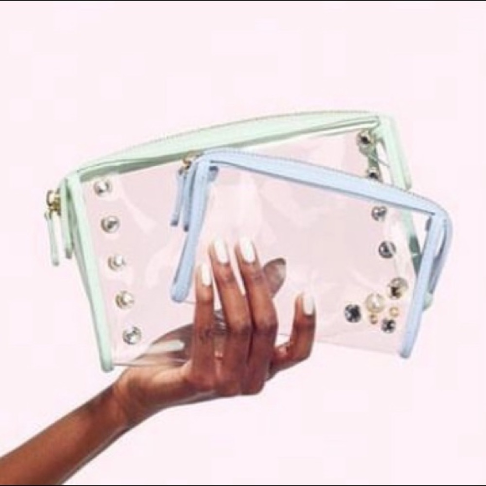 Honey Dew Medium Stoney Clover Lane Pastels Embellished Clear Pouch